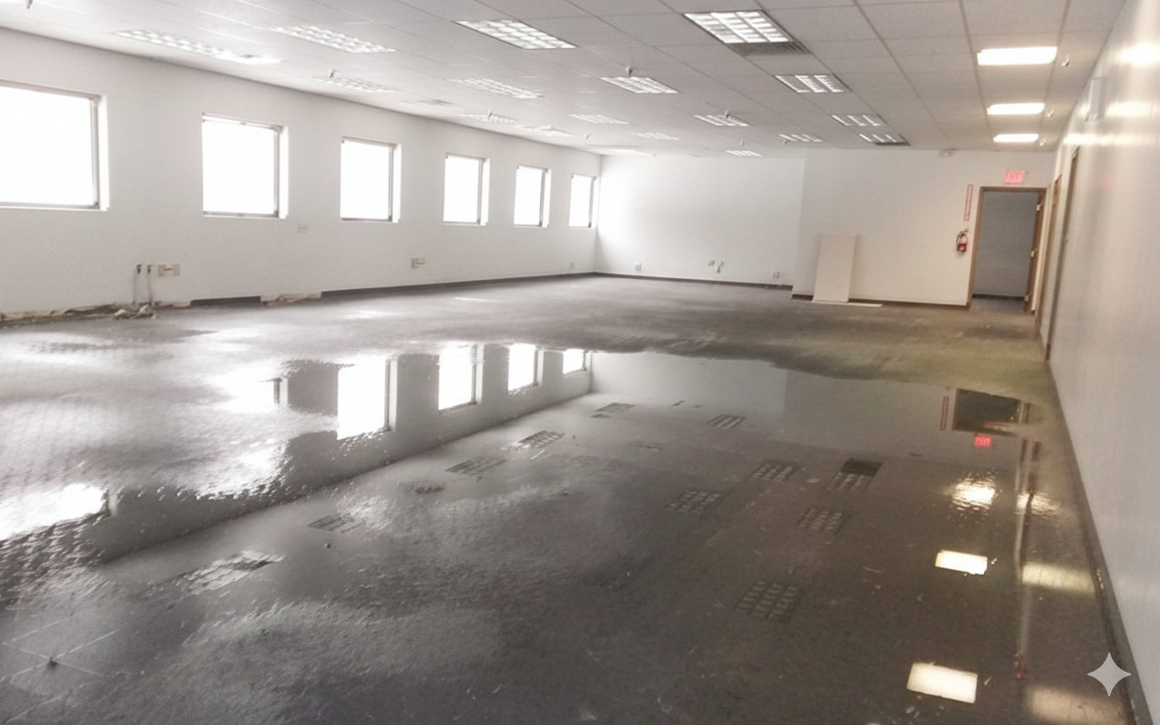 Oficina inundada